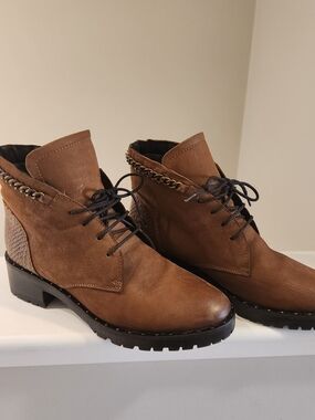 Brown Lace Up Boots